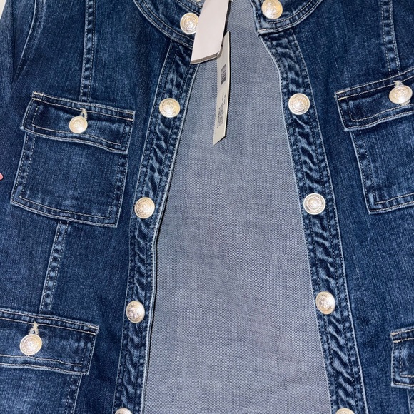 L'AGENCE Dark Blue Jean Jacket - Picture 4 of 6